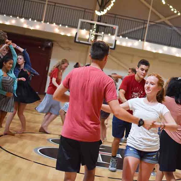 BCYC participants dancing in a gym